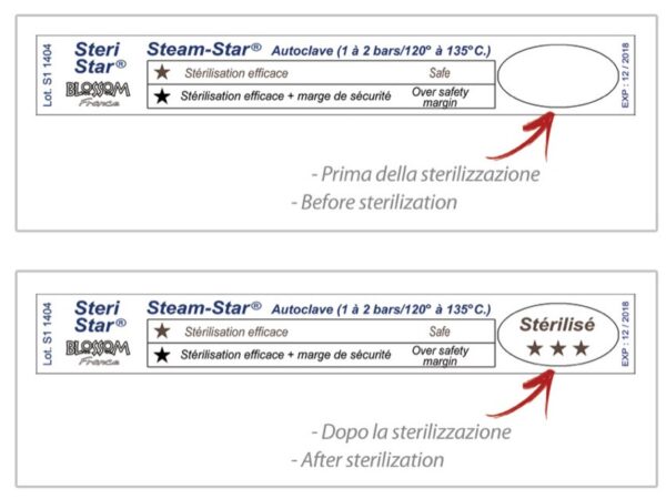 Test Autoclave Steam Star per Sterilizzazione a Vapore 120°C/135°C - 1000 pezzi