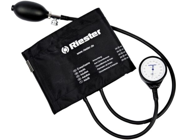 Sfigmomanometro Exacta a 2 Tubi con Corpo in Metallo Nero Laccato - 3 pezzi