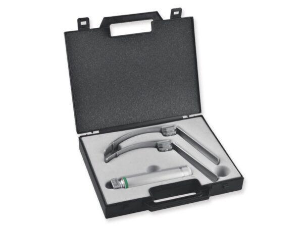 Set Laringoscopio Fibra Ottica Maxlite Flexi con Manico Ricaricabile e 2 Lame Mc