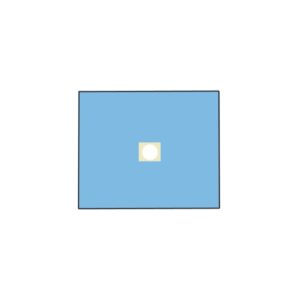 Telo Chirurgico TNT Biaccoppiato 75x90 cm, Foro diam. 10 cm, Sterile - 75 pz