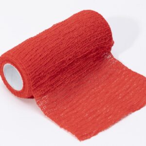 Benda Elastica Coesiva per Fissaggio Medicazione 4 m x 8 cm Rossa - 120 pezzi