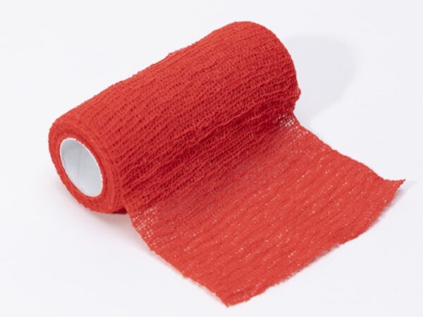 Benda Elastica Coesiva per Fissaggio Medicazione 4 m x 8 cm Rossa - 120 pezzi