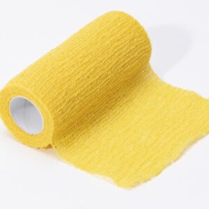 Benda Elastica Coesiva 4m x 8 cm Gialla per Fissaggio Medicazione - 120 pezzi