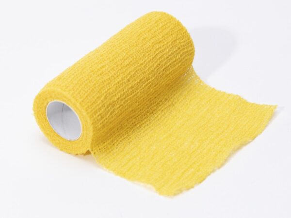 Benda Elastica Coesiva 4m x 8 cm Gialla per Fissaggio Medicazione - 120 pezzi