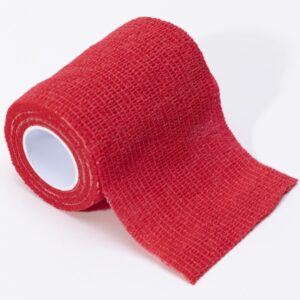 Benda Elastica Coesiva in TNT 4,5 m x 7,5 cm Rossa - 80 pezzi