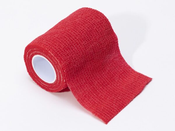 Benda Elastica Coesiva in TNT 4,5 m x 7,5 cm Rossa - 80 pezzi