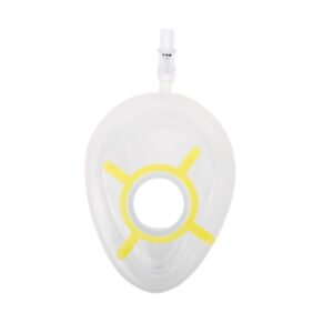 Mascherina Monouso per Anestesia N. 2 Bambino Gialla con Cuscino d'Aria Latex F - 1