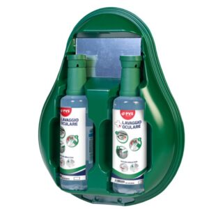 Stazione Lavaggio Oculare da Muro "Drop" con Soluzioni Saline Sterili - 5 pezzi - 2