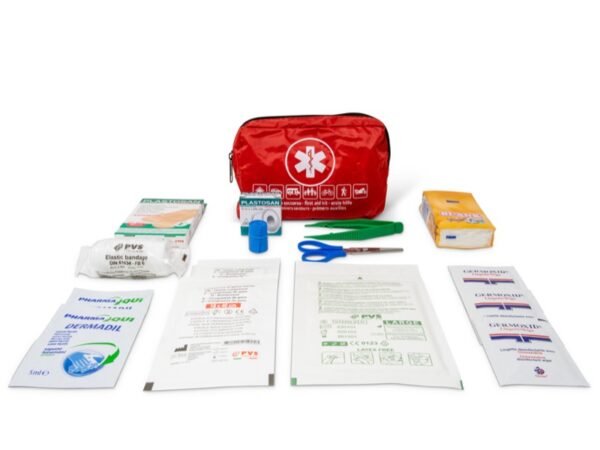 Kit Primo Soccorso Morbido in Borsa Rossa con Cerniera - 20 pezzi