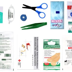 Kit Primo Soccorso Morbido in Borsa Rossa con Cerniera - 20 pezzi - 2