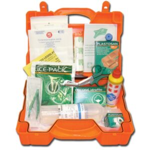 Kit Pronto Soccorso Piccolo A in Valigetta Plastica All. 2 per 2 Persone - 8 pz