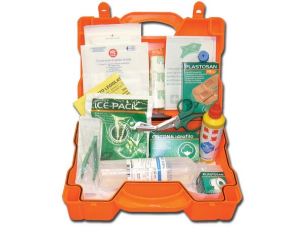 Kit Pronto Soccorso Piccolo A in Valigetta Plastica All. 2 per 2 Persone - 8 pz