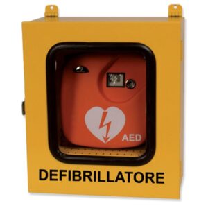 Armadietto Metallo per Defibrillatori da Esterno con Allarme e Termoregolazione