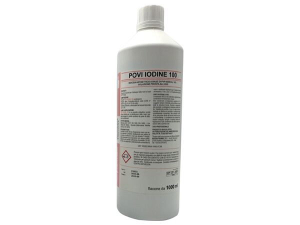 Povi-Iodine 100 Antisettico Iodopovidone 10% Biocida 1000 ml - 8 pezzi