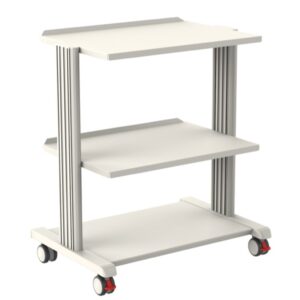 Carrello Smart con 2 Ripiani 60x42 cm e Base in Acciaio Verniciato - 1