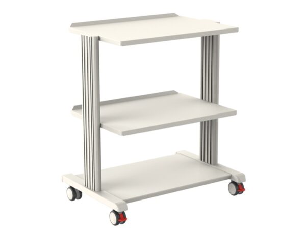 Carrello Smart con 2 Ripiani 60x42 cm e Base in Acciaio Verniciato