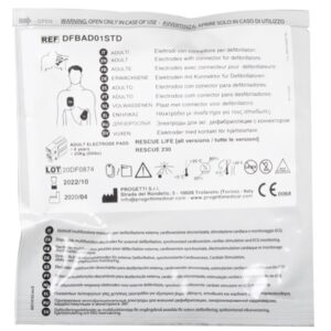 Placche Originali Adulti per Defibrillatore Rescue 230/Rescue Life - 2 paia - 2
