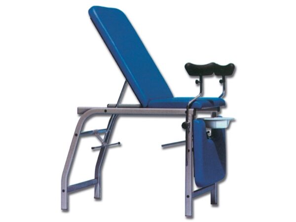 Lettino Ginecologico a 3 Sezioni in Tubolare Ovale 50x25 mm - blu