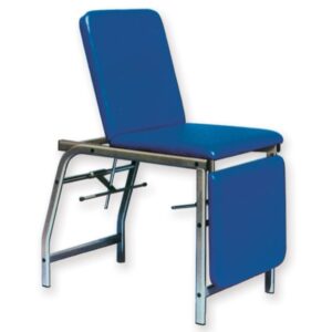 Lettino Multifunzionale 3 Sezioni, Struttura Tubolare 50x25 mm Verniciata - Blu