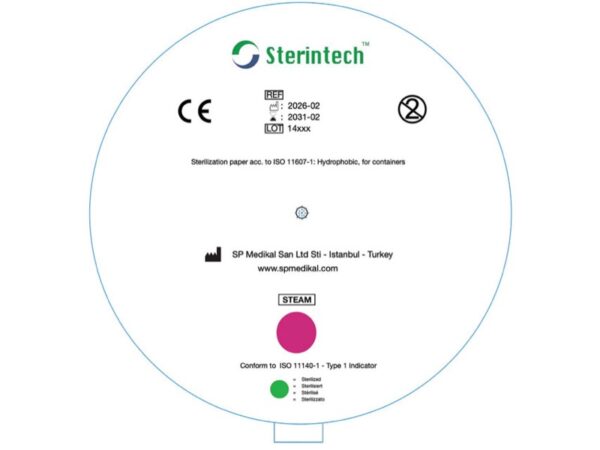 Filtro Carta per Sterilizzazione con Indicatore Vapore diam. 18,6 cm - 1500 pz