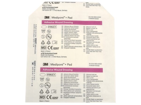 3M Medipore + Pad Medicazione Adesiva Sterile 10x10 cm - 200 pezzi