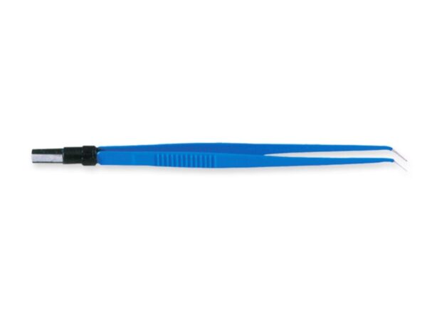 Pinza Bipolare Curva con Copertura Isolante 18 cm Punte 0,3 mm - 2 pezzi