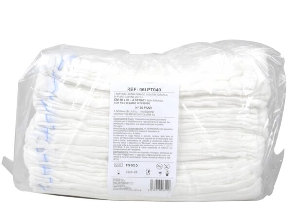 Garza Laparotomica Non Sterile 50x50 cm 4 Fili - 250 pezzi