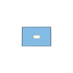 Telo Chirurgico TNT Biaccoppiato 50x75 cm, Foro 6x9 cm, Sterile - 150 pz