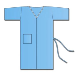 Kimono Monouso in TNT Blu Non Sterile - 100 pezzi