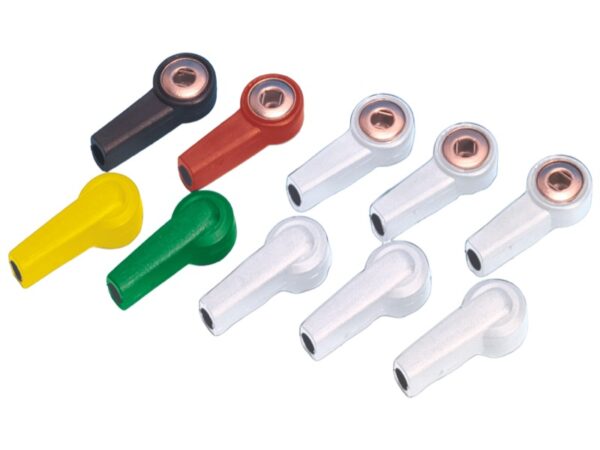 Set 10 Adattatori Elettrodi ECG Monouso Snap 4 mm Multicolore - 8 set da 10 pz