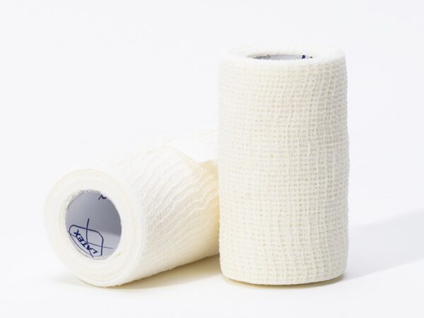 Benda Elastica Coesiva 4 m x 8 cm Latex Free per Fissaggio Medicazione - 150 pz