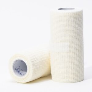 Benda Elastica Coesiva 4 m x 10 cm Latex Free per Fissaggio Medicazione - 120 pz