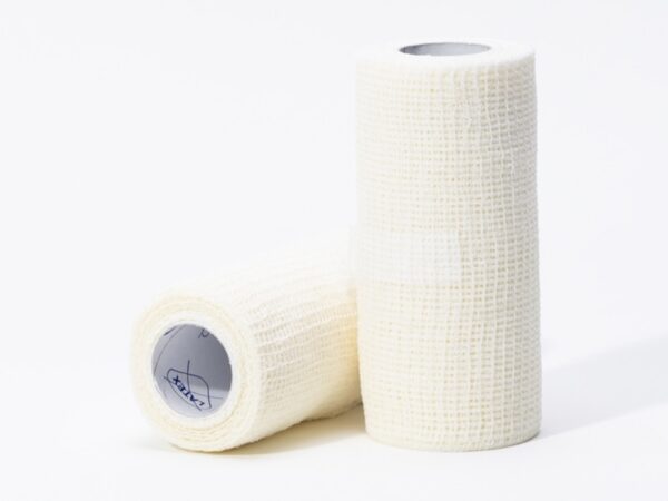 Benda Elastica Coesiva 4 m x 10 cm Latex Free per Fissaggio Medicazione - 120 pe
