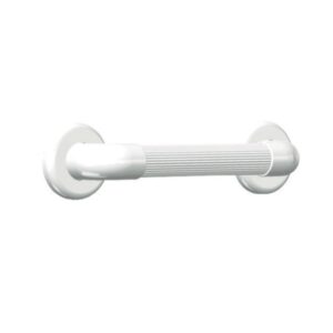 Maniglione Fisso in Plastica PVC Striato 30 cm con Placche di Fissaggio - 20 pz - 1