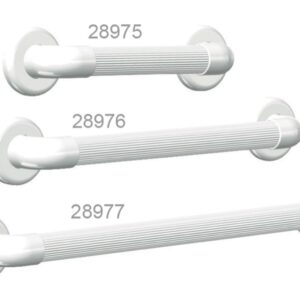 Maniglione Fisso in PVC Medicale Striato con Placche ABS 60 cm - 15 pezzi - 2