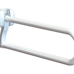 Maniglia a U Pieghevole da Parete per Bagno, Acciaio Verniciato, 70 cm - 3 pz - 1