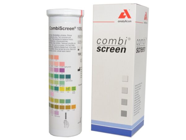 Strisce per Urine Combiscreen 10Plus con Protezione Acido Ascorbico 10 Parametri