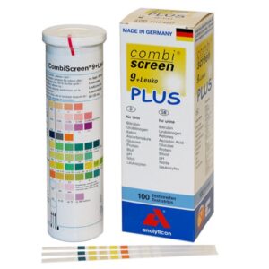 Strisce Urine CombiScreen 9+Leuko Plus 9+1 Parametri con Protezione Acido Ascorb - 1