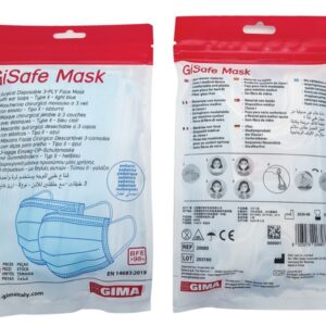 Mascherina Chirurgica a 3 Veli Tipo IIR Pediatrica Azzurra Flowpack - 1000 pz - 3
