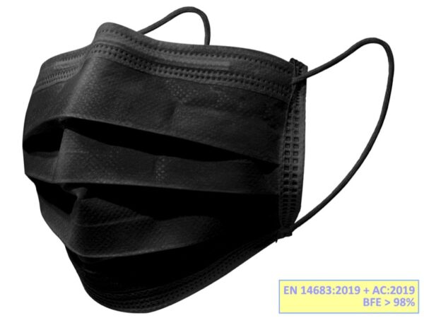 Gisafe Mascherina Chirurgica Filtrante 98% 3 Veli Tipo IIR con Elastici Adulti N