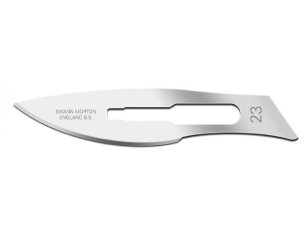 Swann Morton Lame Bisturi in Acciaio al Carbonio C/S N. 23 Sterili - 500 pezzi