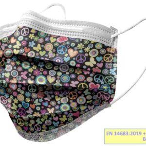 Mascherina Chirurgica Filtrante 98% 3 Veli tipo IIR con Elastici Peace Flowpack - 1