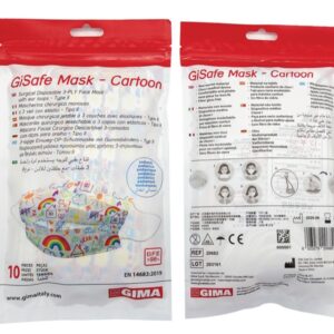 Mascherina Chirurgica a 3 Veli Tipo IIR Pediatrica Cartoon Flowpack - 800 pz - 3