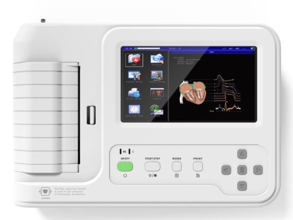 Contec Elettrocardiografo 600G - 3/6 Canali con Display, Monitor 12 Canali