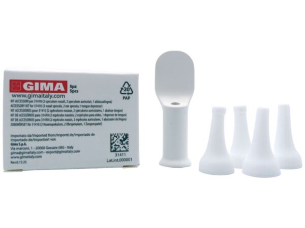 Kit Accessori Otoscopio 31410: 2 Speculum, 2 Auricolari, Abbassalingua - 30 kit