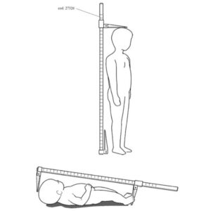 Calibro per Misura Neonati in Alluminio Ossidato Graduato da 0 a 90 cm - 2 pezzi - 2