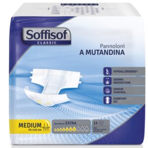 Pannoloni Soffisof Classic per Incontinenza Moderata Taglia Medium - 270 pezzi - 1