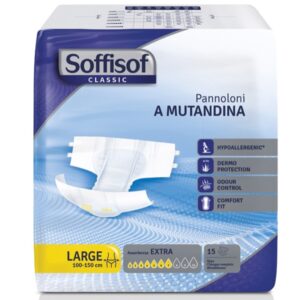 Pannoloni Soffisof Classic per Incontinenza Moderata Large - 180 pezzi - 1