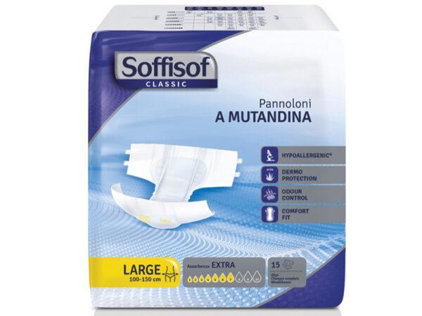 Pannoloni Soffisof Classic per Incontinenza Moderata Large - 180 pezzi