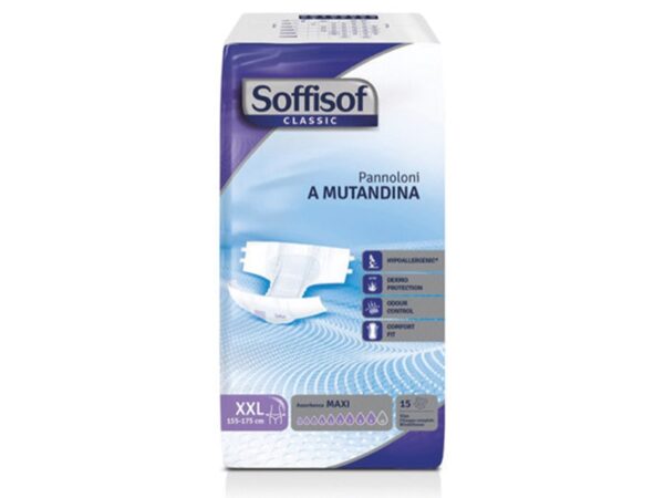 Pannoloni Soffisof Classic per Incontinenza Forte Taglia XX-Large - 120 pezzi